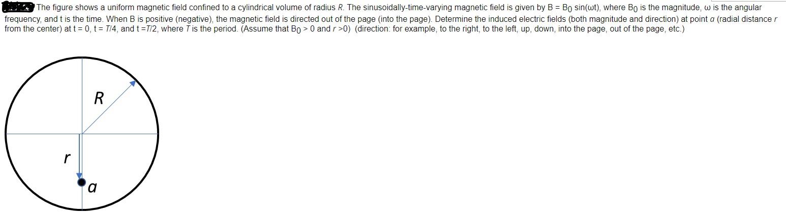 Solved 02 The figure shows a uniform magnetic field confined | Chegg.com