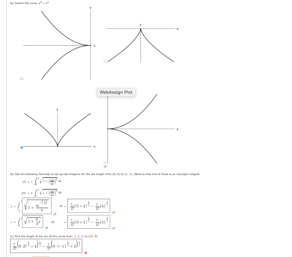 Solved (a) Sketch the curve y3 = x2 y WebAssign Plot R (b) | Chegg.com