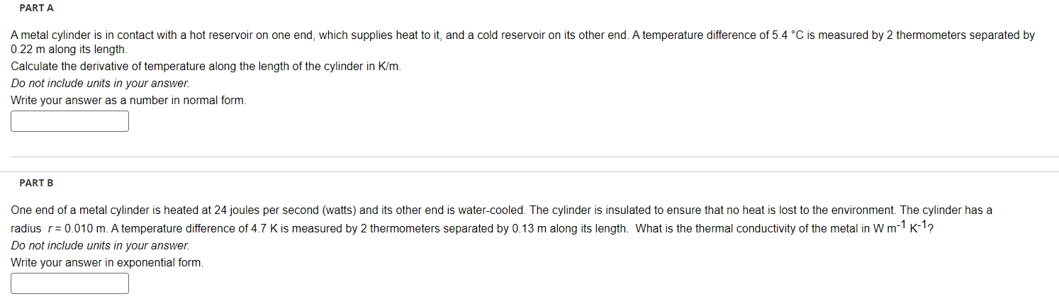 Solved Please Help With Part A And B. ﻿Heat Conduction | Chegg.com