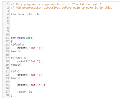 Solved D DO OWN 1 | This program is supposed to print "The | Chegg.com