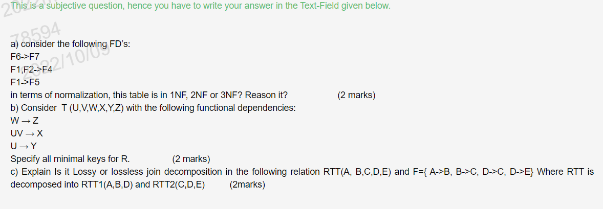 Solved This is a subjective question, hence you have to | Chegg.com