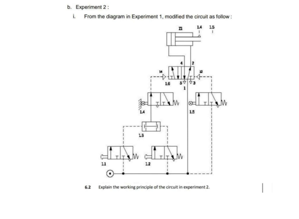 Solved b. Experiment 2: i. From the diagram in Experiment | Chegg.com