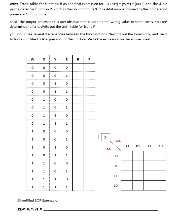 Solved write Truth table for function B as The final | Chegg.com