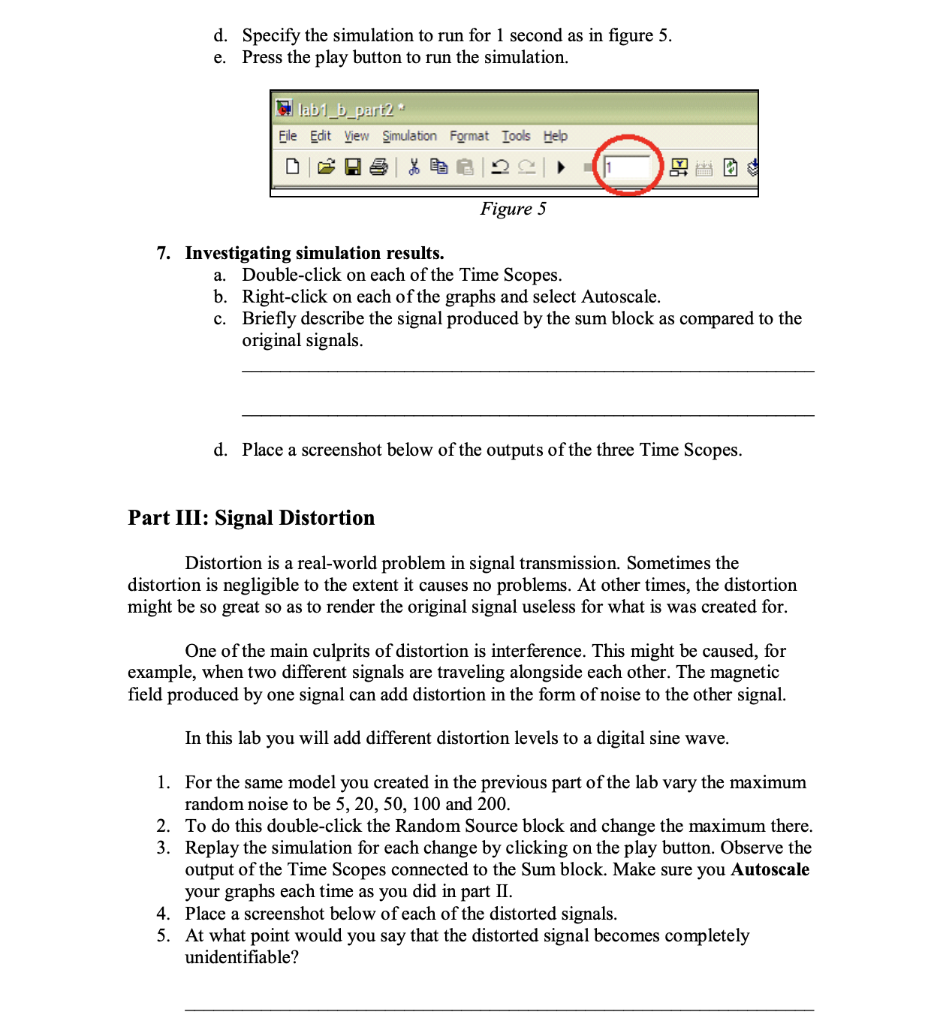 Part I: Simulink Introduction Simulink is an | Chegg.com