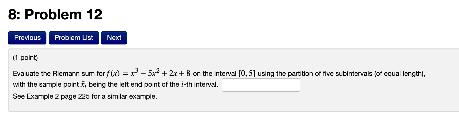 8 Problem 12 Previous Problem List Next 1 Point Chegg Com