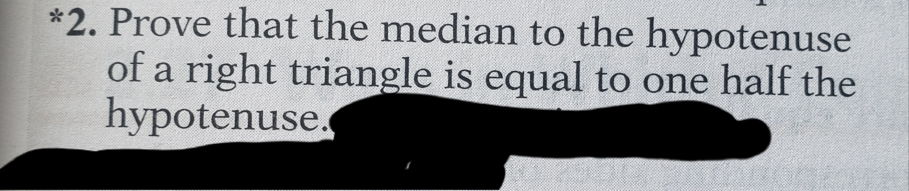 Solved 2. Prove that the median to the hypotenuse of a right | Chegg.com