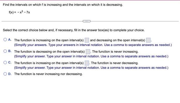 Solved Find the intervals on which f is increasing and the | Chegg.com