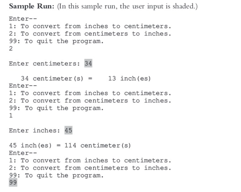 Solved The following is an example of a menu driven program. | Chegg.com