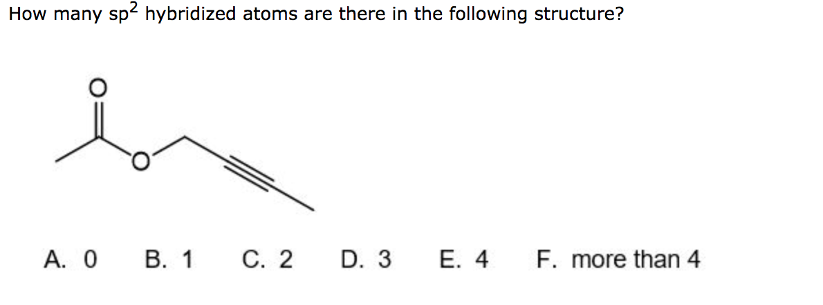 Solved How many sp2 hybridized atoms are there in the | Chegg.com