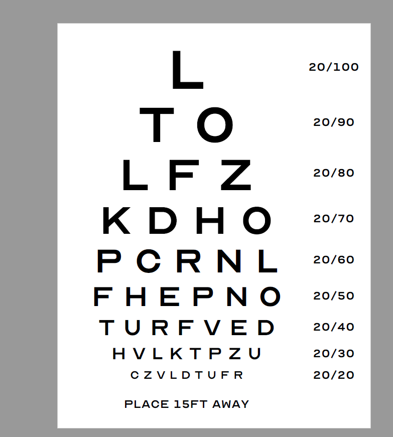 snellen chart printable 50 printable eye test charts printable