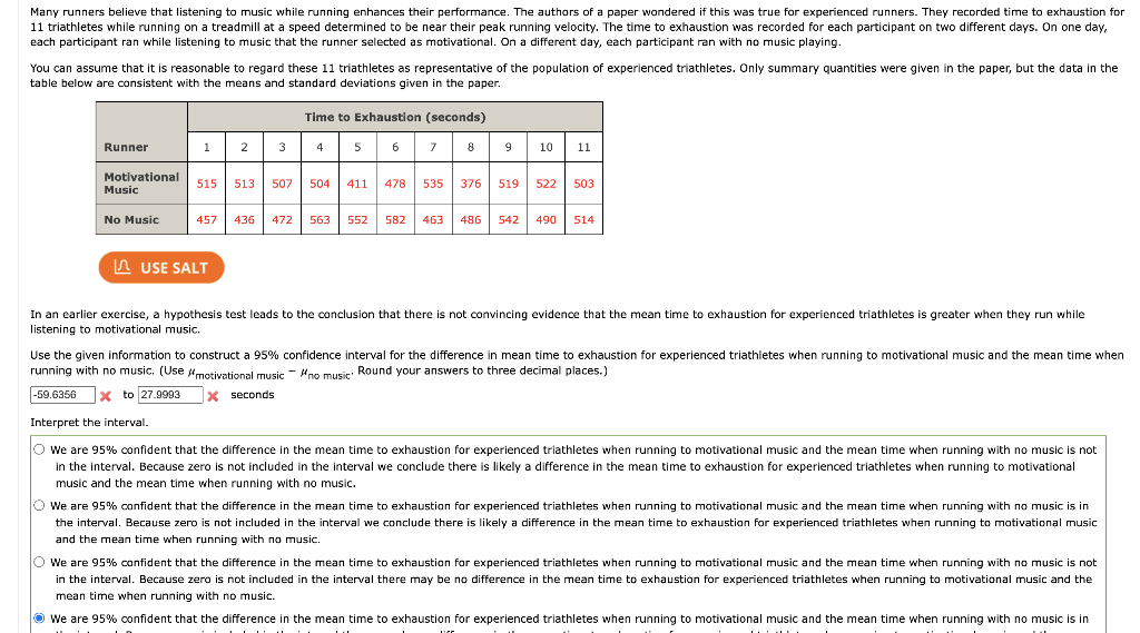 Solved Many Runners Believe That Listening To Music While | Chegg.com