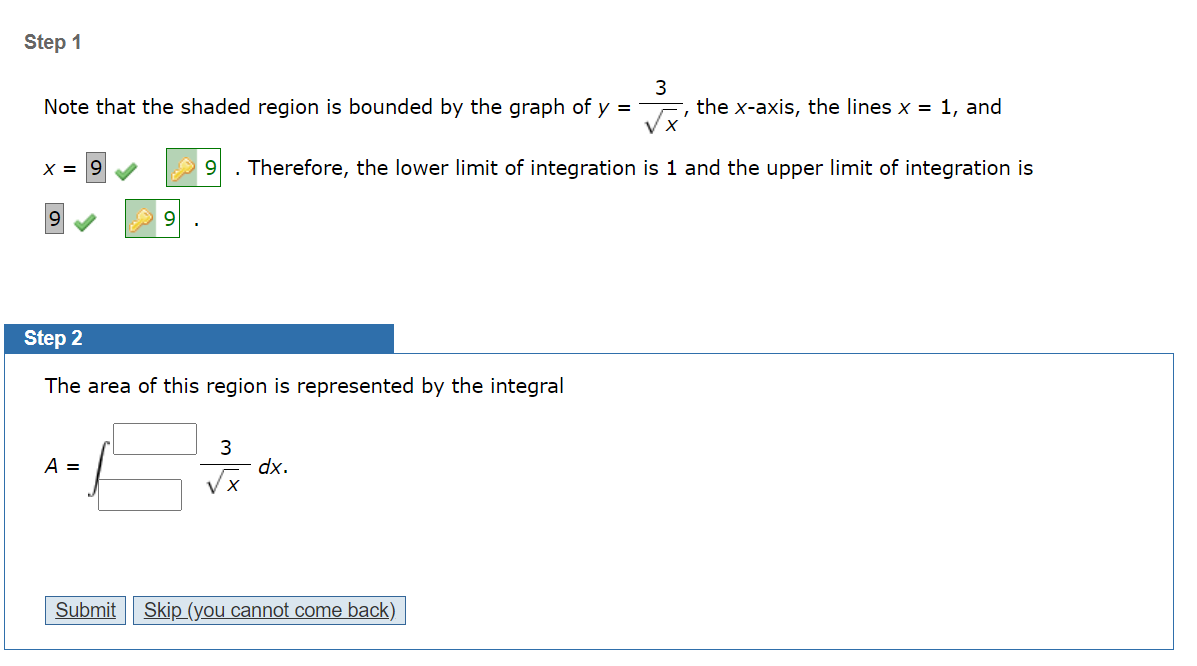 Solved Step 1 3 Note that the shaded region is bounded by | Chegg.com