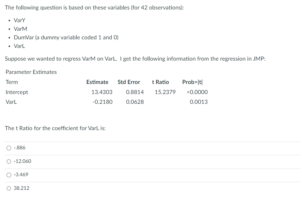 Solved The following question is based on these variables | Chegg.com