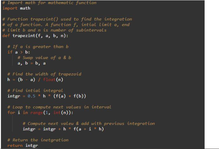 Solved # Import math for mathematic function import math # | Chegg.com