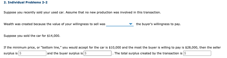 Solved 2. Individual Problems 2-2 Suppose you recently sold | Chegg.com