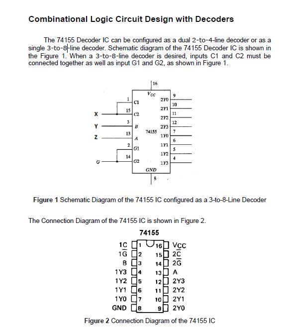 Solved Combinational Logic Circuit Design With Decoders The | Chegg.com