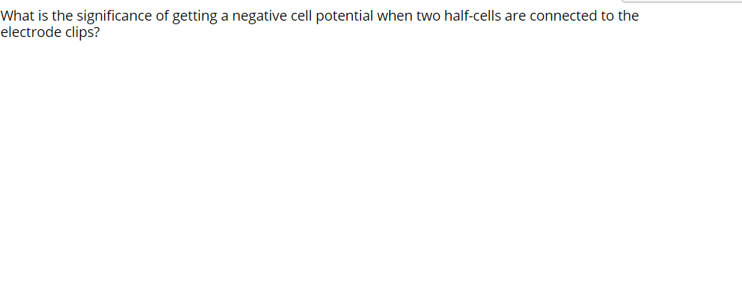 Solved What is the significance of getting a negative cell | Chegg.com