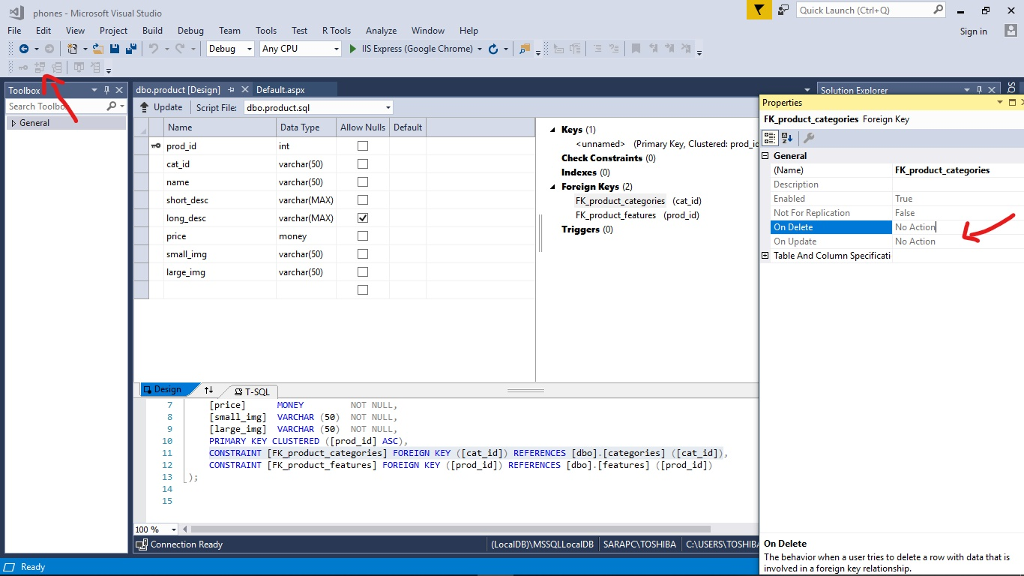 I'm using Visual Studio 2017 to make a website(C#), | Chegg.com