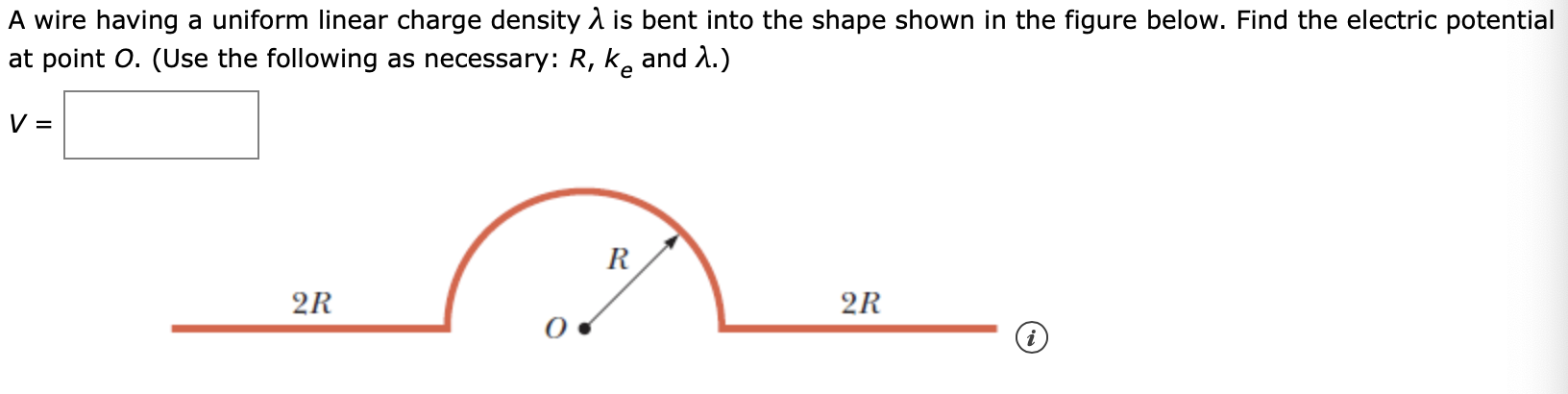 Solved A wire having a uniform linear charge density N is | Chegg.com