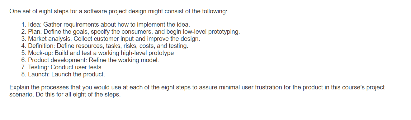 solved-one-set-of-eight-steps-for-a-software-project-design-chegg