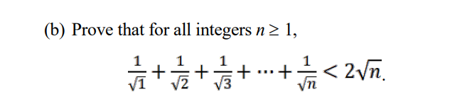 Solved (b) Prove that for all integers n 2 1, hat