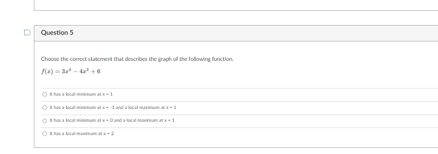 Solved Choose the correct statement that describes the graph | Chegg.com