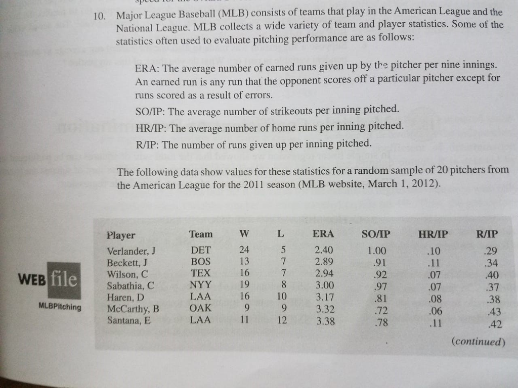 Solved Major League Baseball (MLB) consists of teams that | Chegg.com
