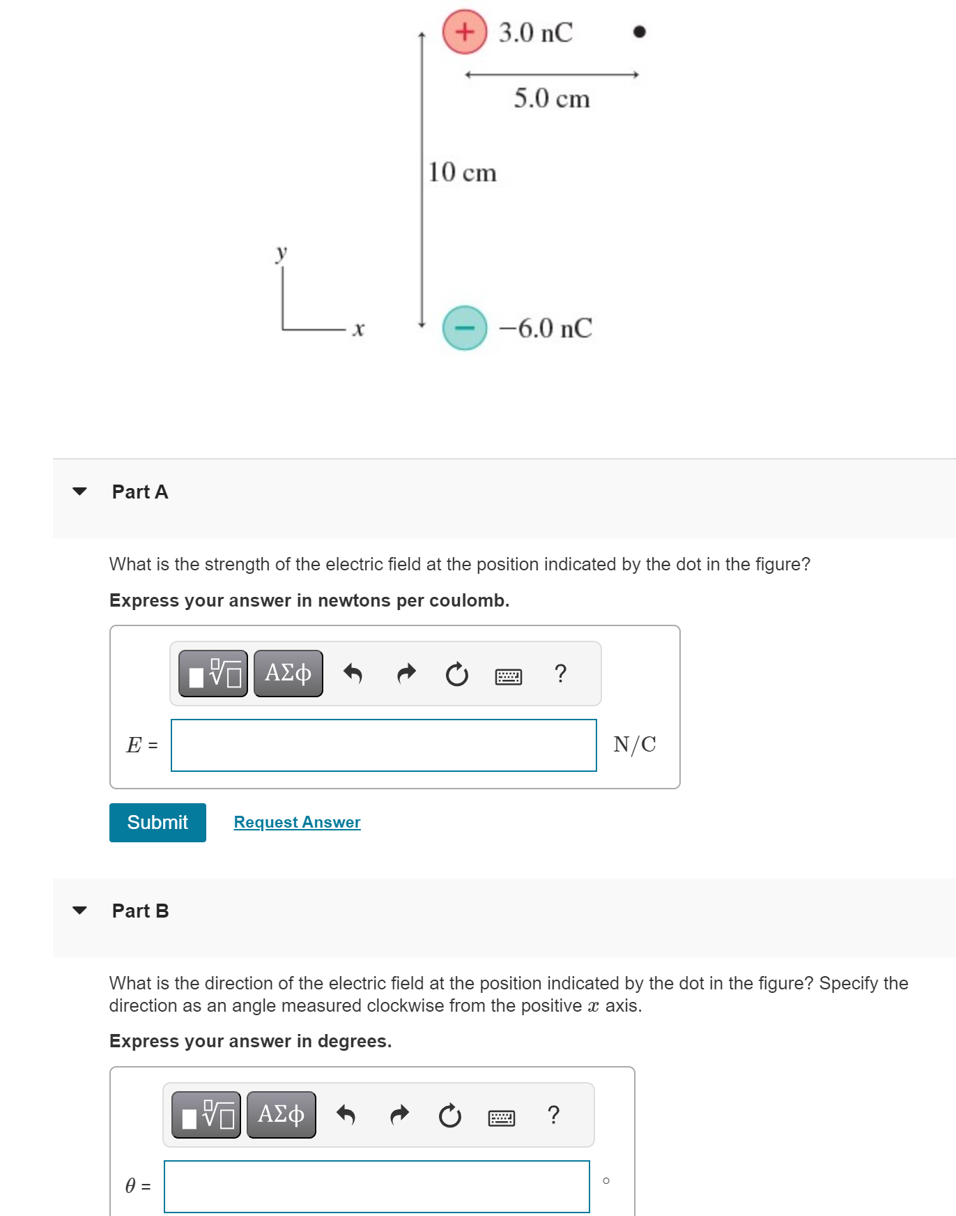 Solved What is the strength of the electric field at the | Chegg.com