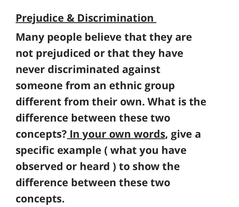 prejudice people