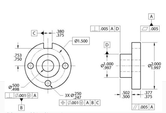 Solved The maximum material condition (MMC) of the hole | Chegg.com