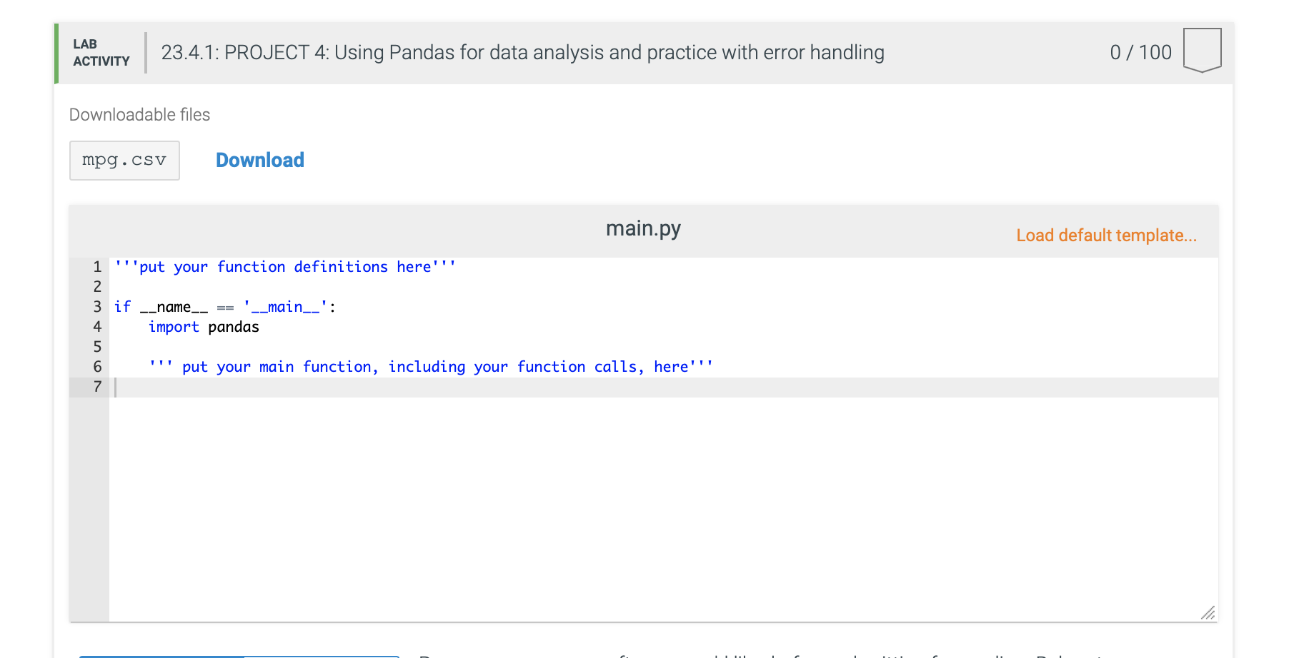 Solved 23.4 PROJECT 4: Using Pandas for data analysis and | Chegg.com