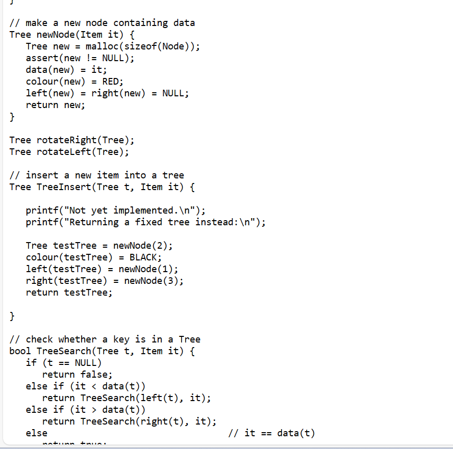 Solved // Red-Black Tree ADT interface ... COMP9024 23T2 | Chegg.com