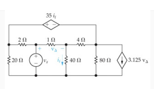 Solved The source voltage vg in the circuit of the provided | Chegg.com