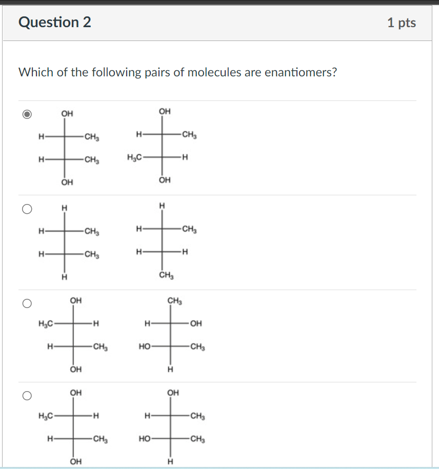 Solved Which of the following pairs of molecules are | Chegg.com