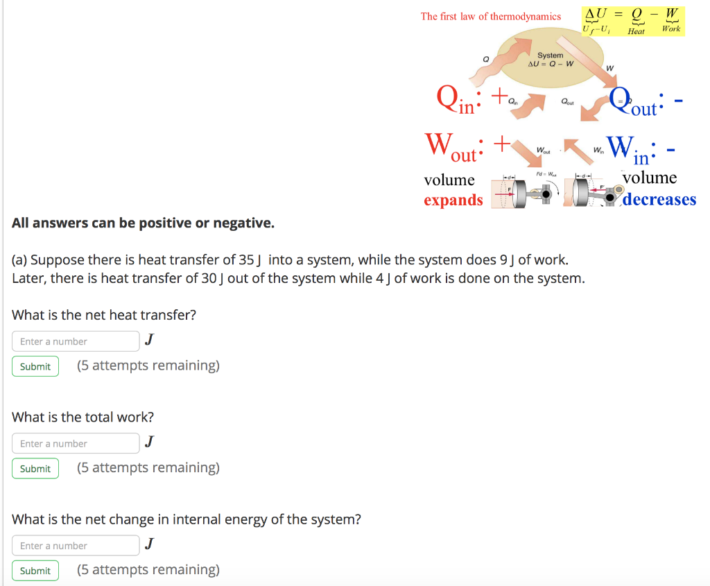 Solved The First Law Of Thermodynamics The List Av At Hem Chegg Com
