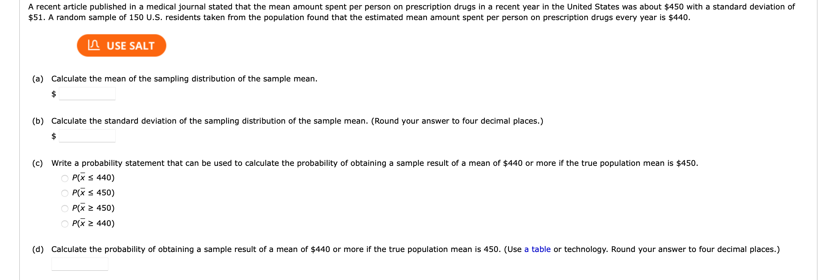 how to calculate the mean of a sampling distribution