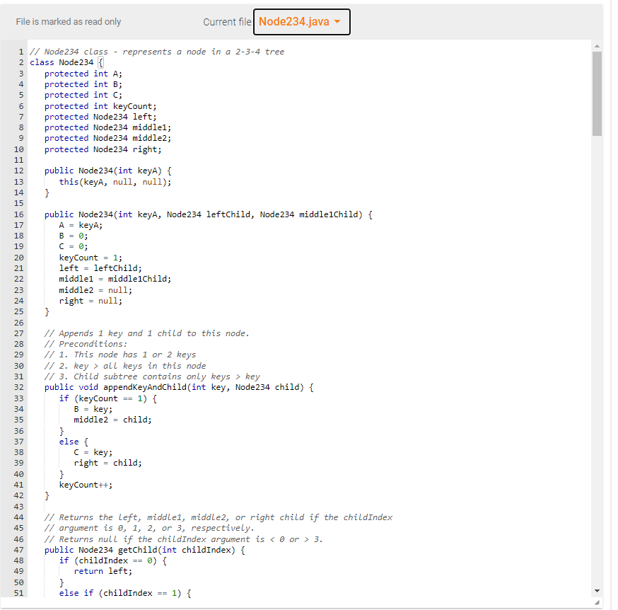 Solved In this lab, the Tree234 class is extended to support | Chegg.com