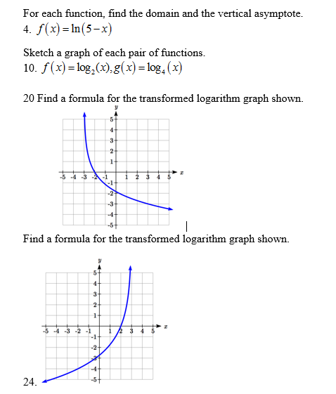 Solved For each function, find the domain and the vertical | Chegg.com