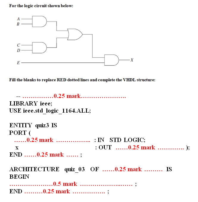 Solved For The Logic Circuit Shown Below: А B с D S. X E | Chegg.com