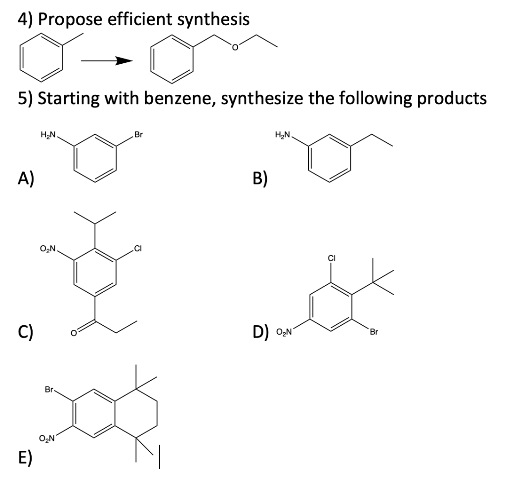 Solved 4) Propose Efficient Synthesis 5) Starting With | Chegg.com