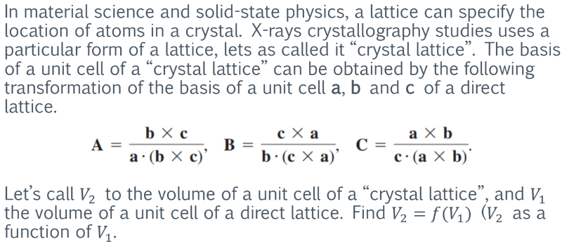 In geometry and group theory, a lattice in the real | Chegg.com