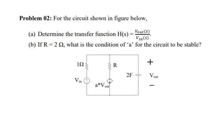 Solved Problem 02: For The Circuit Shown In Figure Below, | Chegg.com