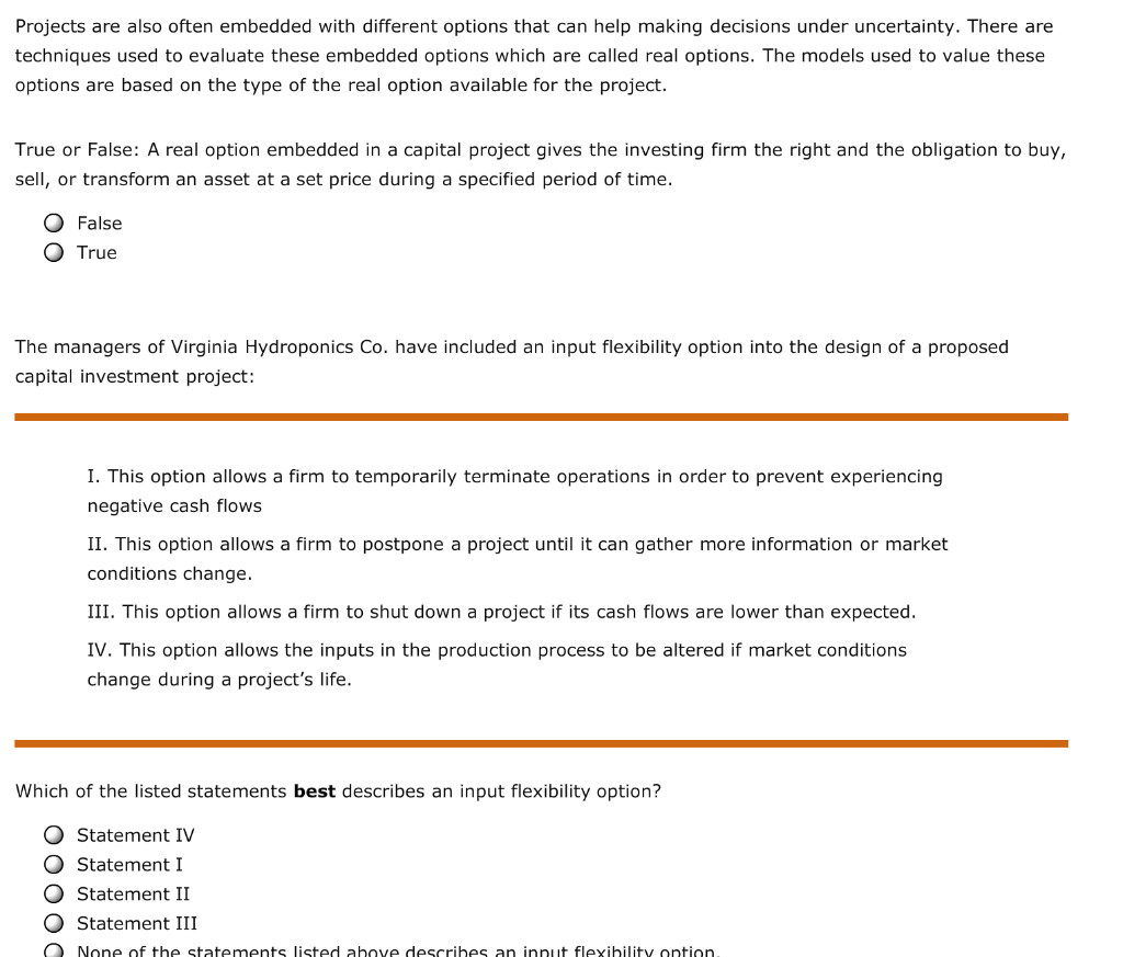 Projects are also often embedded with different | Chegg.com