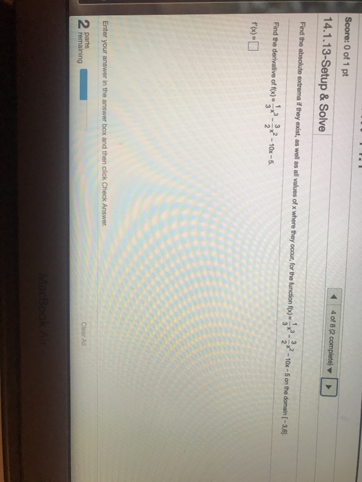 Solved Score: 0 of 1 pt 14.1.13-Setup & Solve Find the | Chegg.com