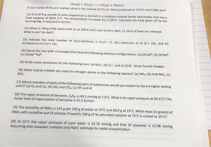 Solved Chs Are Reacted, What Is The Volume Of Co2 (in 