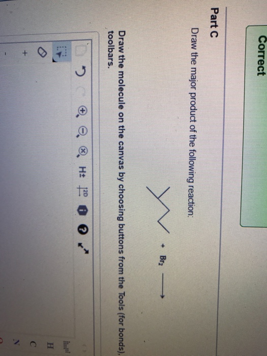 Solved Correct Part C Draw The Major Product Of The | Chegg.com