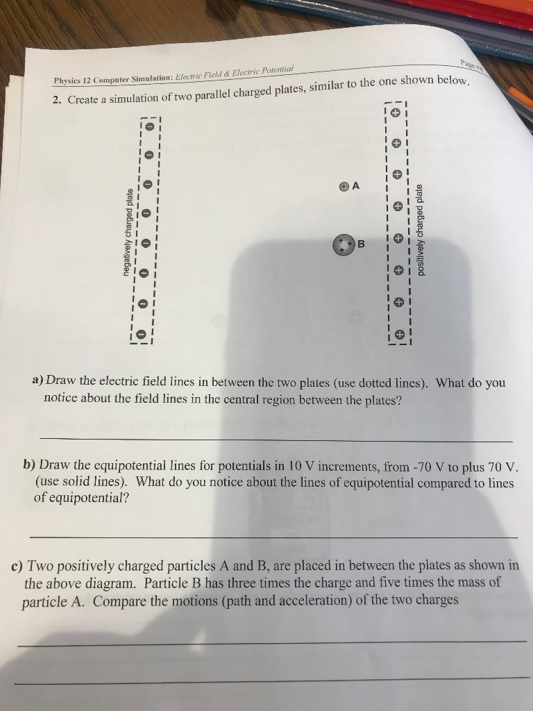 Solved 1. Describe what would happen to an electron placed | Chegg.com