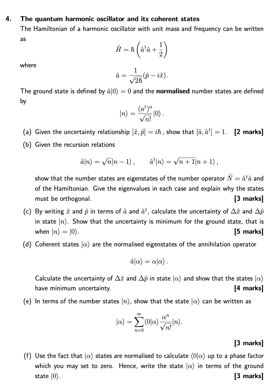 Solved The quantum harmonic oscillator and its coherent