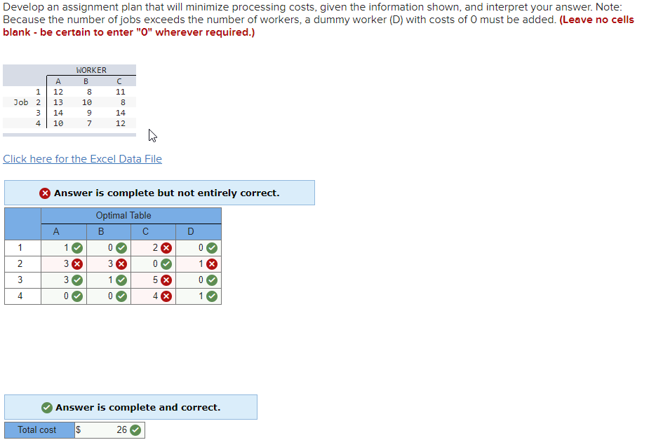 no assignment exists with the given information