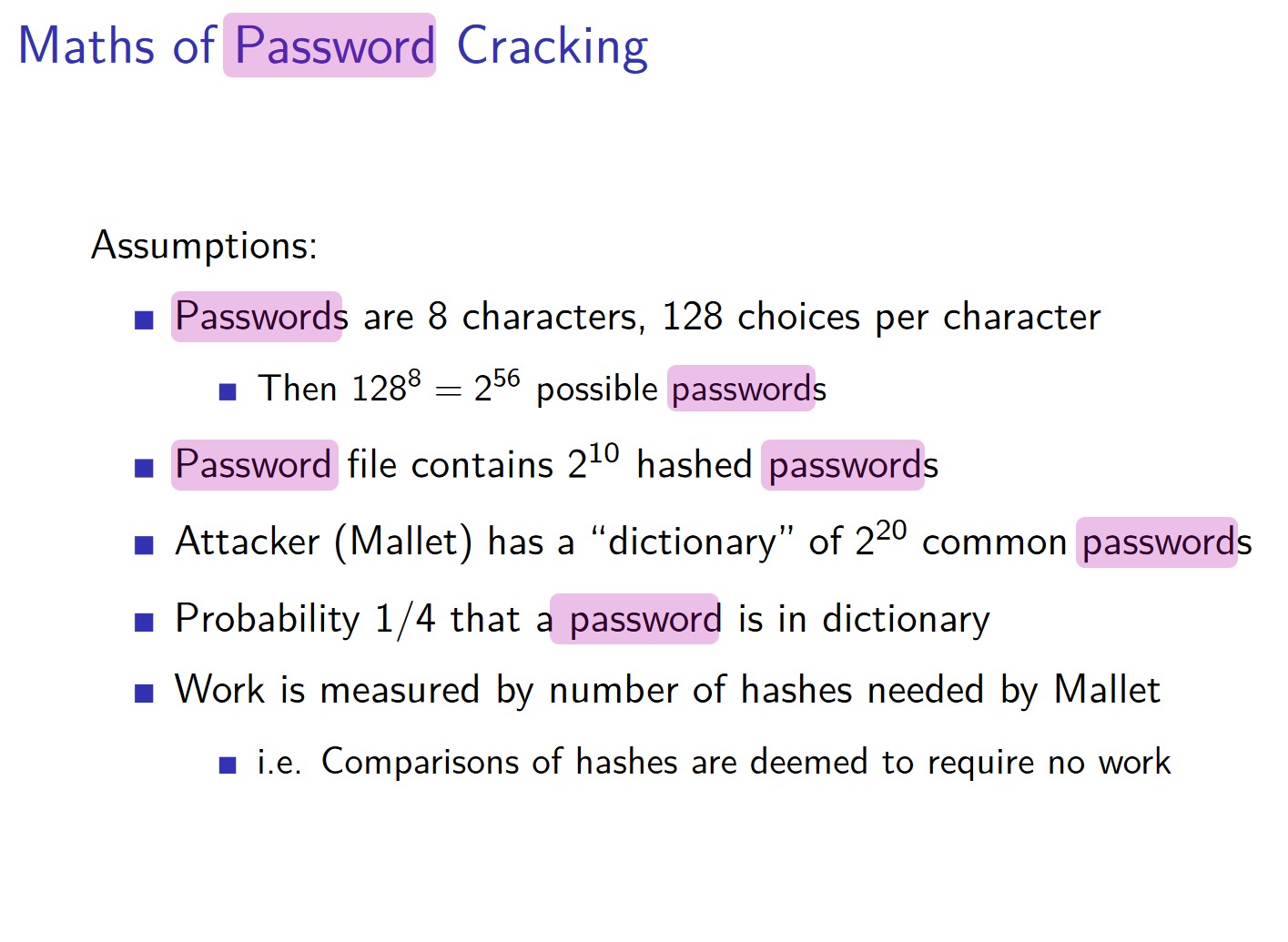 Solved Suppose that Mallet has a dictionary of 2n passwords,
